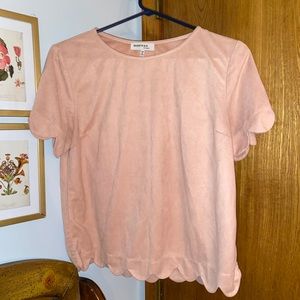 Pink suede boutique shirt